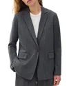 Rag & Bone Striped Combination Suit Jacket In Gray