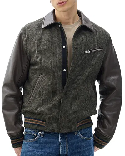 Rag & Bone Jeremy Varsity Jacket In Green