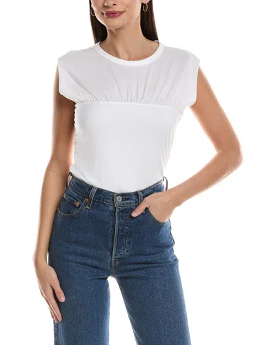 Rag & Bone Jersey Banded Top In White