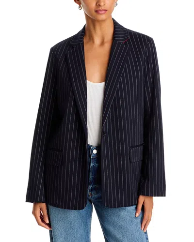 Rag & Bone Jessica Ponte Jacquard Blazer In Blue