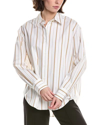 Rag & Bone Jessica Stripe Shirt In Brown