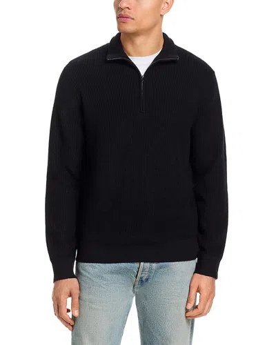 Rag & Bone Joel Merino Half Zipper Sweater In Black