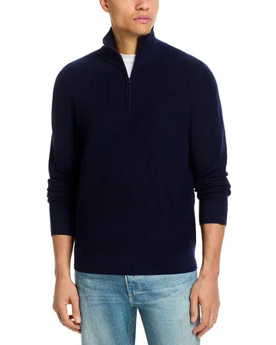 Rag & Bone Joel Merino Half Zipper Sweater In Blue