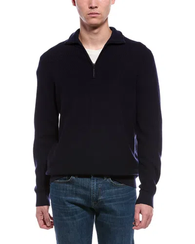 Rag & Bone Joel Wool-blend 1/2-zip Sweater In Black