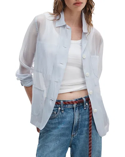 Rag & Bone Jolene Organza Chore Jacket In Blue