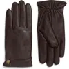 Rag & Bone Joni Cashmere Lined Leather Gloves In Brown