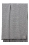 Rag & Bone Joni Stripe Wool Scarf In Gray