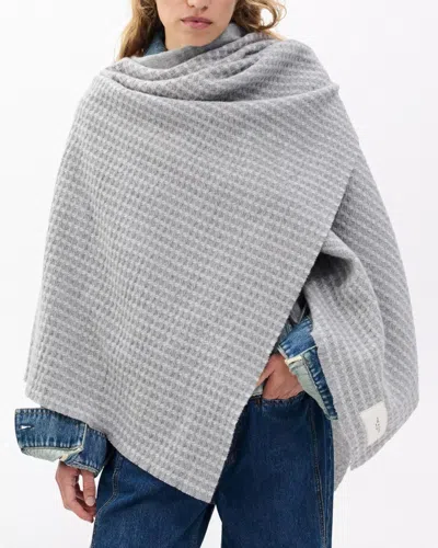Rag & Bone Joni Waffle Poncho In Grey In Gray