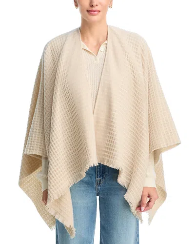 Rag & Bone Joni Waffle Wool Poncho In Brown