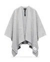 Rag & Bone Joni Recycled Wool Blend Waffle Poncho In Gray