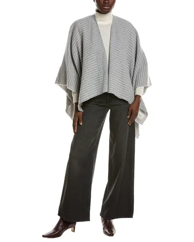 Rag & Bone Joni Waffle Wool Poncho In Gray