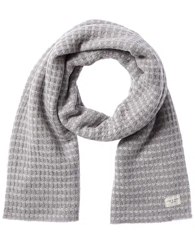 Rag & Bone Joni Waffle Wool Scarf In Gray