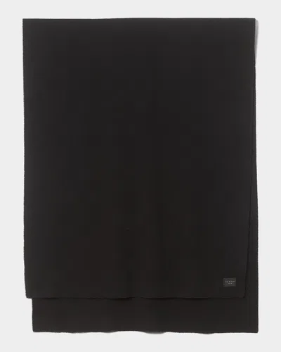 Rag & Bone Joni Wool Eyelash Trim Scarf In Black