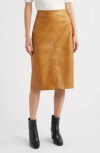 Rag & Bone Jordie Faux Leather A-line Skirt In Brown