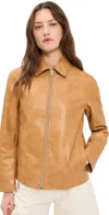 Rag & Bone Jordie Faux Leather Jacket Camel