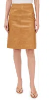 Rag & Bone Jordie Faux Leather Skirt Camel In Yellow