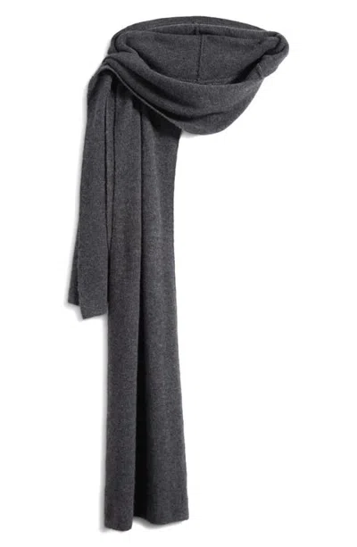 Rag & Bone Jordyn Hooded Scarf In Dark Grey