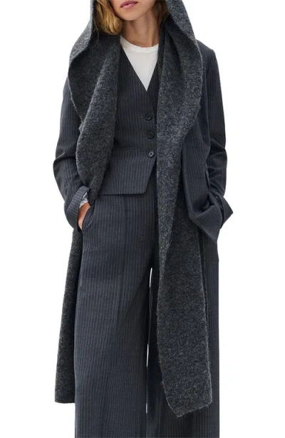 Rag & Bone Jordyn Hooded Scarf In Gray