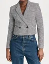Rag & Bone Josie Italian Tweed Blazer In Navy White In Gray