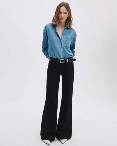 Rag & Bone Josie Low-rise Flare Jeans In Black