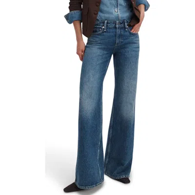 Rag & Bone Josie Relaxed Flare Jeans In Blue