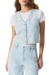 Rag & Bone Juliana Tweed Button-front Vest In Sky Blue Tweed In Blue