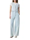 Rag & Bone Juliana Textured Denim Vest In Sky Tweed In Blue