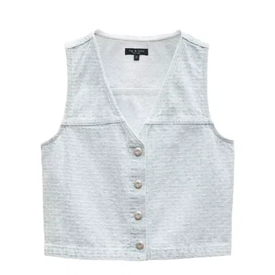 Rag & Bone Juliana Tweed Vest In Silver