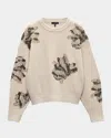 Rag & Bone Julie Sequin Detail Wool Sweater In Neutral