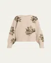 Rag & Bone Julie Sequined Wool Sweater In Neutral