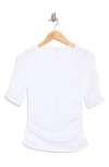 Rag & Bone Juliet Shirred Sleeve Top In White