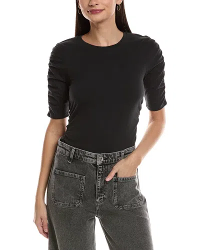 Rag & Bone Juliet Shirred T-shirt In Black