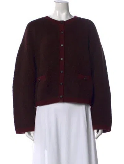 Pre-owned Rag & Bone Kaia Crew Neck Sweater In Burgundy
