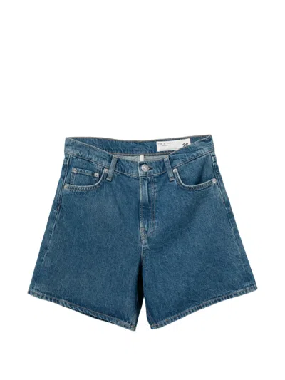Rag & Bone Kaia Shorts In Blue