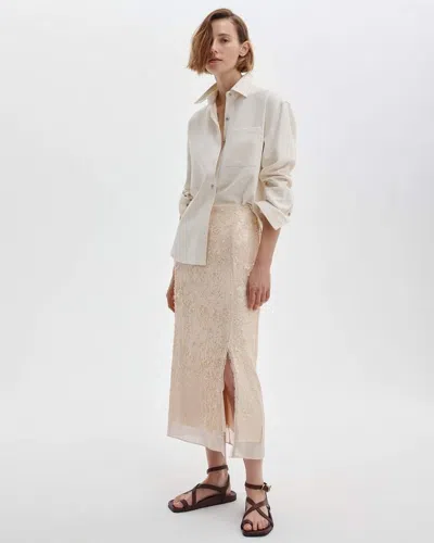 Rag & Bone Kali Sequin Midi Skirt In Neutral