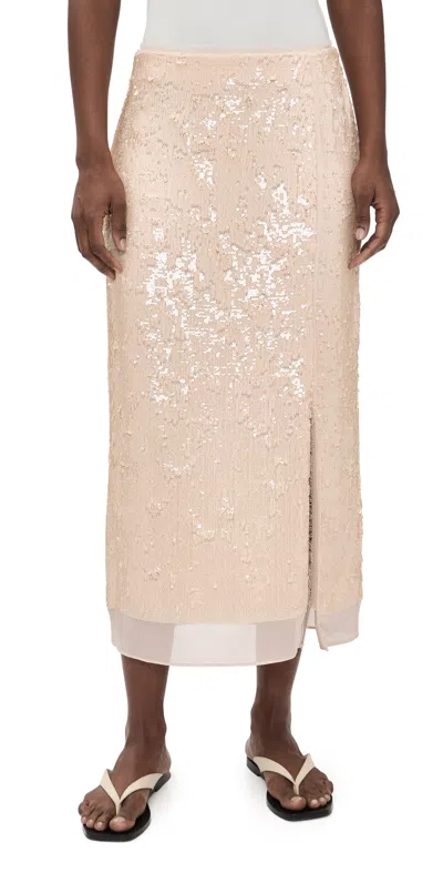 Rag & Bone Kali Sequin Skirt Sofpk In Neutral