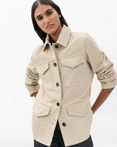 Rag & Bone Kara Suede Jacket In Neutral