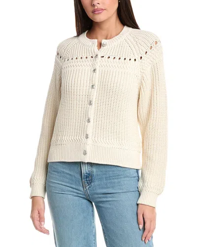 Rag & Bone Kathryn Wool-trim Cardigan In Ivory