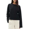 Rag & Bone Kelley Boxy Long Sleeve Cotton Jersey T-shirt In Black