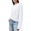 Rag & Bone Kelley Boxy Long Sleeve Cotton Jersey T-shirt In White