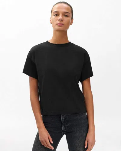 Rag & Bone Kelly Boxy Cotton Tee In Black