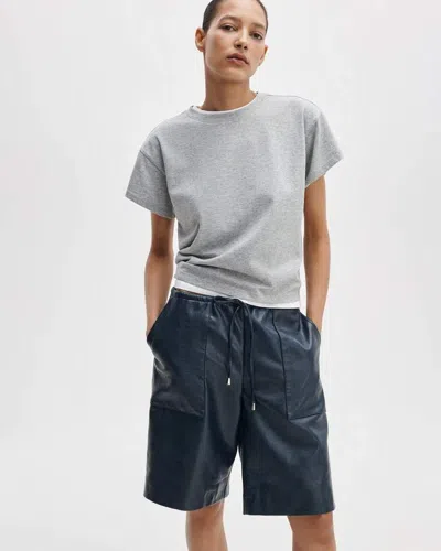 Rag & Bone Kelly Boxy Cotton Tee In Gray