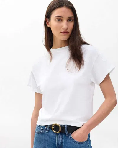 Rag & Bone Kelly Boxy Cotton Tee In White
