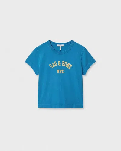 Rag & Bone Kelly Perfect University Tee In Blue