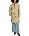 Rag & Bone Kelly Belted Quilted Shell Jacket In Brown