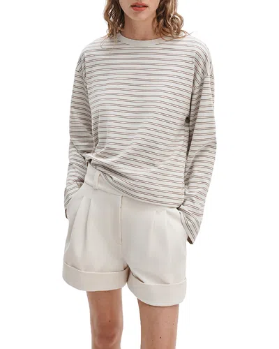 Rag & Bone Kelly Boxy Striped Long-sleeve Tee In White