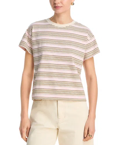 Rag & Bone Kelly Stripe Boxy Jersey Tee In Neutral