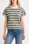 Rag & Bone Kelly Stripe Boxy T-shirt In Multi
