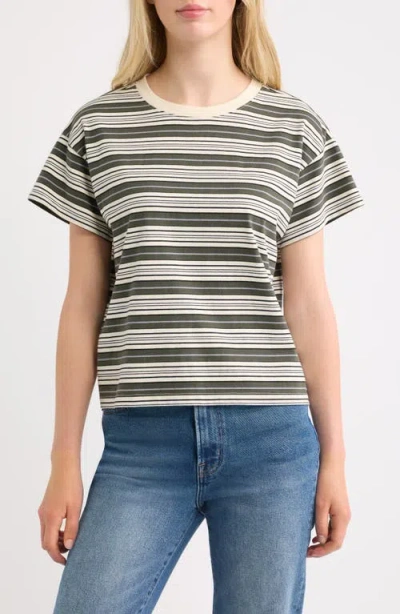 Rag & Bone Kelly Stripe Boxy T-shirt In Multi