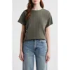 Rag & Bone Kelly Washed Boxy Cotton T-shirt In Gray